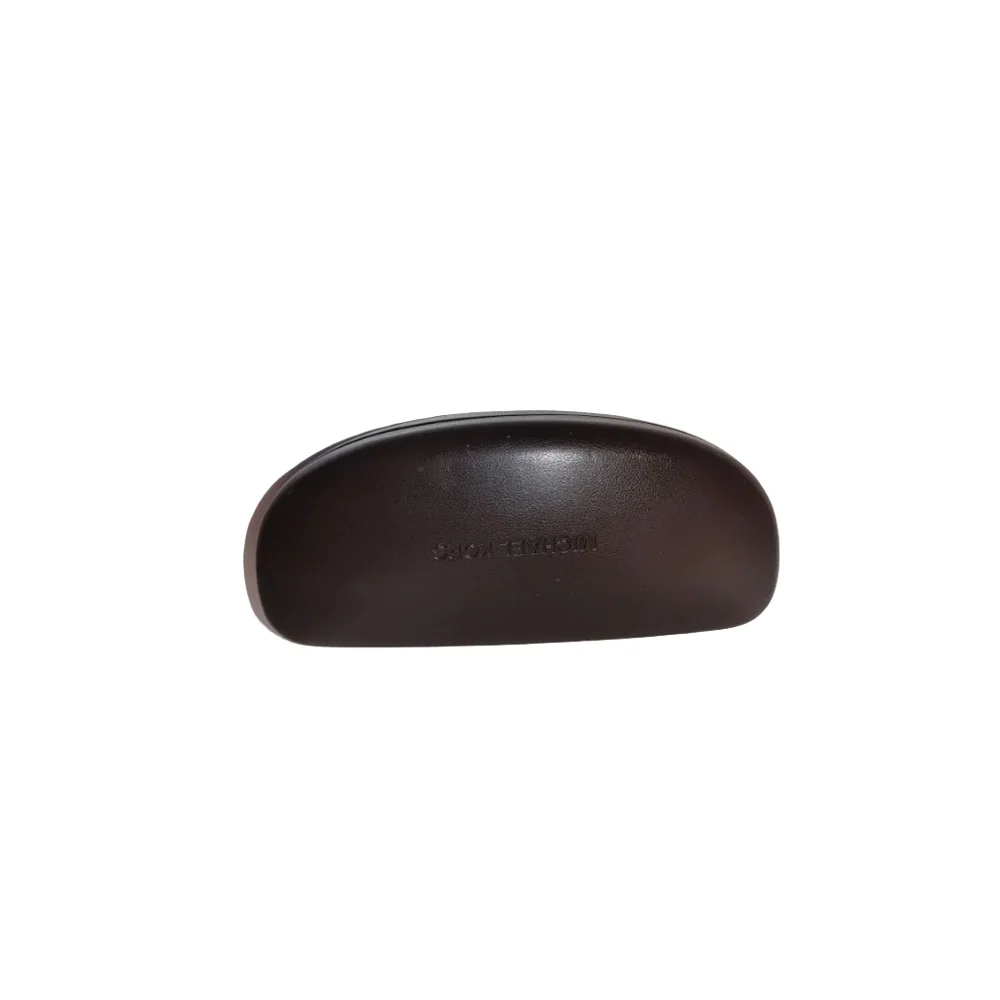Michael Kors Brown Leather Clamshell Glasses Case